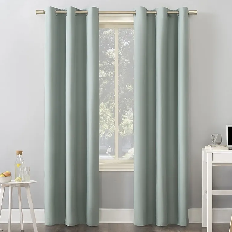 Sun Zero Cyrus Grommet Top Energy Saving 100% Blackout Single Curtain Panel