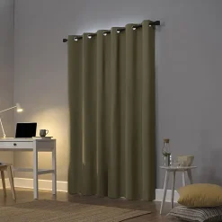 Sun Zero Cyrus Grommet Top Energy Saving 100% Blackout Single Curtain Panel