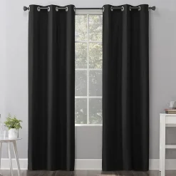 Sun Zero Cyrus Grommet Top Energy Saving 100% Blackout Single Curtain Panel