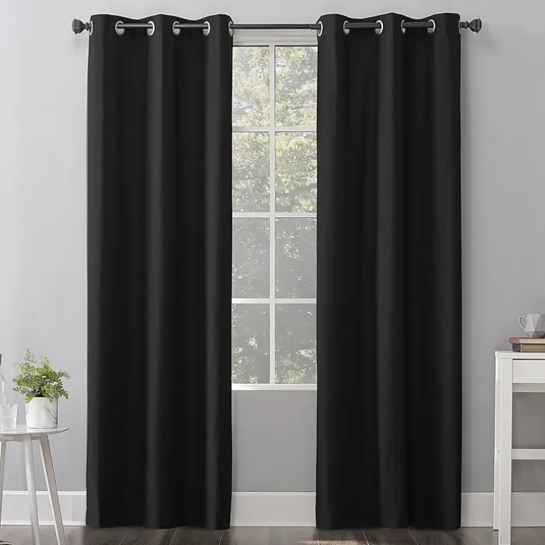 Sun Zero Cyrus Grommet Top Energy Saving 100% Blackout Single Curtain Panel