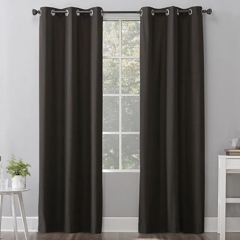 Sun Zero Cyrus Grommet Top Energy Saving 100% Blackout Single Curtain Panel