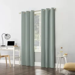 Sun Zero Cyrus Grommet Top Energy Saving 100% Blackout Single Curtain Panel