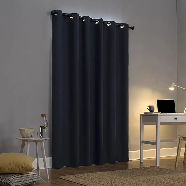 Sun Zero Cyrus Grommet Top Energy Saving 100% Blackout Single Curtain Panel