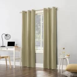Sun Zero Cyrus Grommet Top Energy Saving 100% Blackout Single Curtain Panel