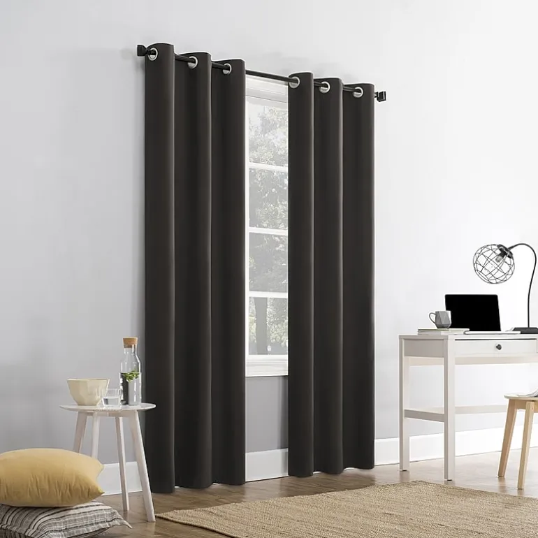 Sun Zero Cyrus Grommet Top Energy Saving 100% Blackout Single Curtain Panel