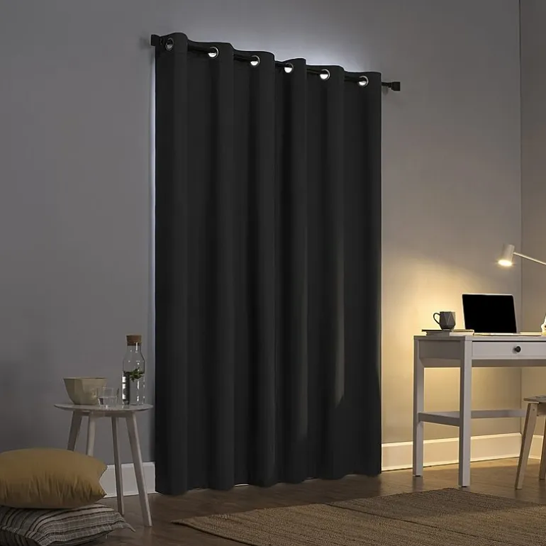 Sun Zero Cyrus Grommet Top Energy Saving 100% Blackout Single Curtain Panel