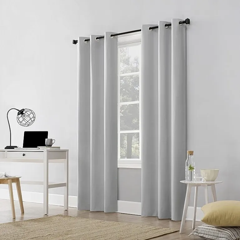 Sun Zero Cyrus Grommet Top Energy Saving 100% Blackout Single Curtain Panel
