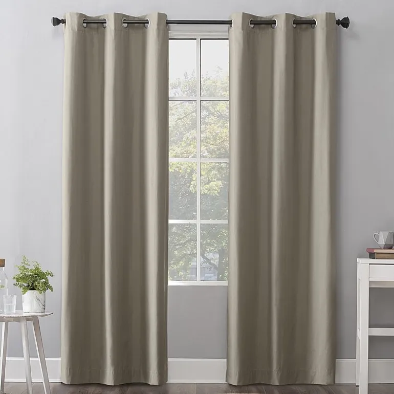 Sun Zero Cyrus Grommet Top Energy Saving 100% Blackout Single Curtain Panel