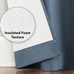 Sun Zero Cyrus Thermal Rod Pocket Back Tab Energy Saving 100% Blackout Single Curtain Panel