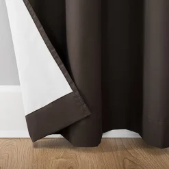 Sun Zero Cyrus Thermal Rod Pocket Back Tab Energy Saving 100% Blackout Single Curtain Panel