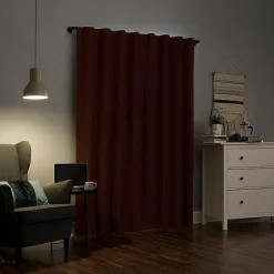 Sun Zero Cyrus Thermal Rod Pocket Back Tab Energy Saving 100% Blackout Single Curtain Panel
