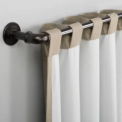 Sun Zero Cyrus Thermal Rod Pocket Back Tab Energy Saving 100% Blackout Single Curtain Panel