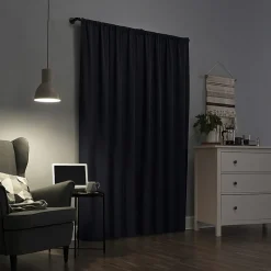 Sun Zero Cyrus Thermal Rod Pocket Back Tab Energy Saving 100% Blackout Single Curtain Panel