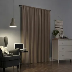 Sun Zero Cyrus Thermal Rod Pocket Back Tab Energy Saving 100% Blackout Single Curtain Panel