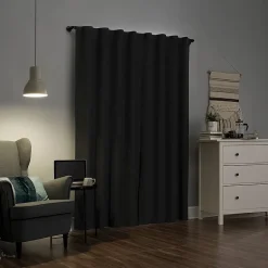 Sun Zero Cyrus Thermal Rod Pocket Back Tab Energy Saving 100% Blackout Single Curtain Panel