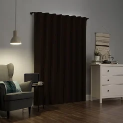 Sun Zero Cyrus Thermal Rod Pocket Back Tab Energy Saving 100% Blackout Single Curtain Panel