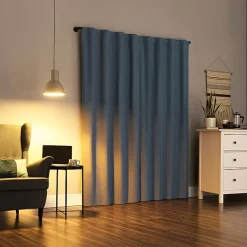 Sun Zero Cyrus Thermal Rod Pocket Back Tab Energy Saving 100% Blackout Single Curtain Panel