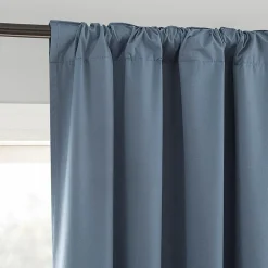 Sun Zero Cyrus Thermal Rod Pocket Back Tab Energy Saving 100% Blackout Single Curtain Panel