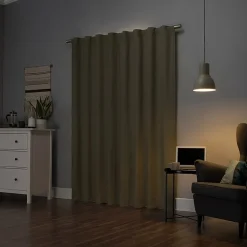 Sun Zero Cyrus Thermal Rod Pocket Back Tab Energy Saving 100% Blackout Single Curtain Panel
