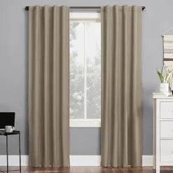 Sun Zero Cyrus Thermal Rod Pocket Back Tab Energy Saving 100% Blackout Single Curtain Panel