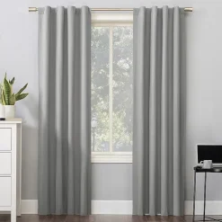 Sun Zero Cyrus Thermal Rod Pocket Back Tab Energy Saving 100% Blackout Single Curtain Panel