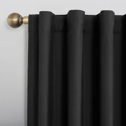 Sun Zero Cyrus Thermal Rod Pocket Back Tab Energy Saving 100% Blackout Single Curtain Panel