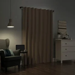 Sun Zero Cyrus Thermal Rod Pocket Back Tab Energy Saving 100% Blackout Single Curtain Panel