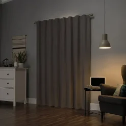 Sun Zero Cyrus Thermal Rod Pocket Back Tab Energy Saving 100% Blackout Single Curtain Panel