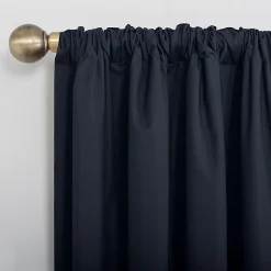 Sun Zero Cyrus Thermal Rod Pocket Back Tab Energy Saving 100% Blackout Single Curtain Panel