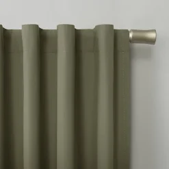 Sun Zero Cyrus Thermal Rod Pocket Back Tab Energy Saving 100% Blackout Single Curtain Panel