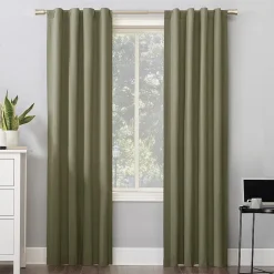 Sun Zero Cyrus Thermal Rod Pocket Back Tab Energy Saving 100% Blackout Single Curtain Panel