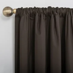 Sun Zero Cyrus Thermal Rod Pocket Back Tab Energy Saving 100% Blackout Single Curtain Panel