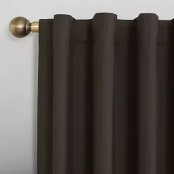 Sun Zero Cyrus Thermal Rod Pocket Back Tab Energy Saving 100% Blackout Single Curtain Panel