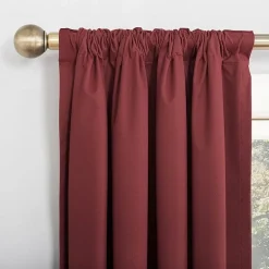 Sun Zero Cyrus Thermal Rod Pocket Back Tab Energy Saving 100% Blackout Single Curtain Panel