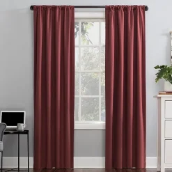 Sun Zero Cyrus Thermal Rod Pocket Back Tab Energy Saving 100% Blackout Single Curtain Panel