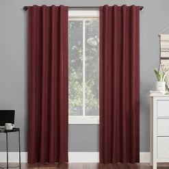 Sun Zero Cyrus Thermal Rod Pocket Back Tab Energy Saving 100% Blackout Single Curtain Panel