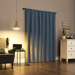 Sun Zero Cyrus Thermal Rod Pocket Back Tab Energy Saving 100% Blackout Single Curtain Panel
