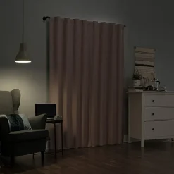 Sun Zero Cyrus Thermal Rod Pocket Back Tab Energy Saving 100% Blackout Single Curtain Panel