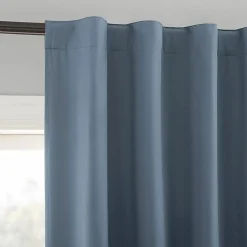 Sun Zero Cyrus Thermal Rod Pocket Back Tab Energy Saving 100% Blackout Single Curtain Panel
