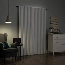 Sun Zero Cyrus Thermal Rod Pocket Back Tab Energy Saving 100% Blackout Single Curtain Panel