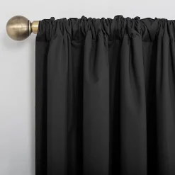 Sun Zero Cyrus Thermal Rod Pocket Back Tab Energy Saving 100% Blackout Single Curtain Panel