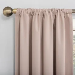 Sun Zero Cyrus Thermal Rod Pocket Back Tab Energy Saving 100% Blackout Single Curtain Panel