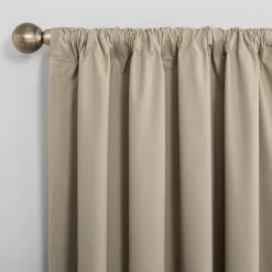 Sun Zero Cyrus Thermal Rod Pocket Back Tab Energy Saving 100% Blackout Single Curtain Panel