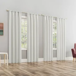 Sun Zero Dasan Rod Pocket Grommet Top Blackout Set of 4 Curtain Panel