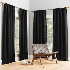 Sun Zero Dasan Rod Pocket Grommet Top Blackout Set of 4 Curtain Panel