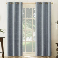 Sun Zero Dresden Detail Magnetic Grommet Top Light-Filtering Set of 2 Curtain Panel