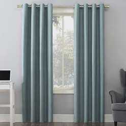 Sun Zero Duran Grommet Top Energy Saving 100% Blackout Single Curtain Panel