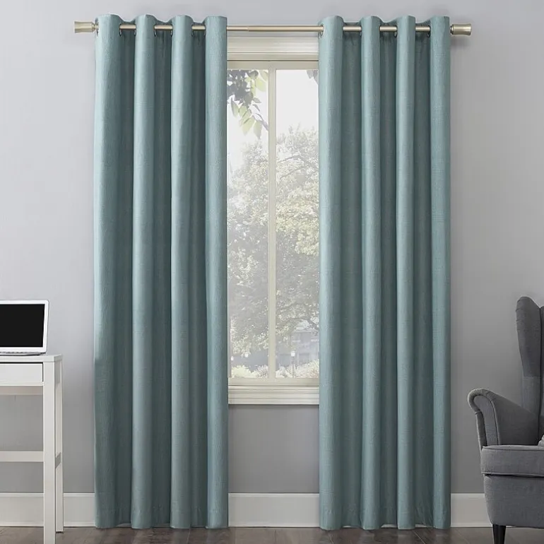 Sun Zero Duran Grommet Top Energy Saving 100% Blackout Single Curtain Panel