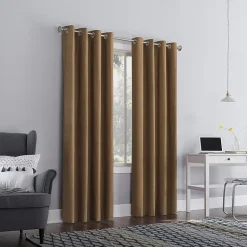 Sun Zero Duran Grommet Top Energy Saving 100% Blackout Single Curtain Panel