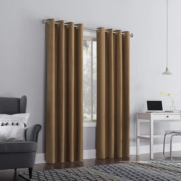 Sun Zero Duran Grommet Top Energy Saving 100% Blackout Single Curtain Panel